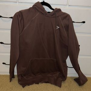 brown gymshark hoodie